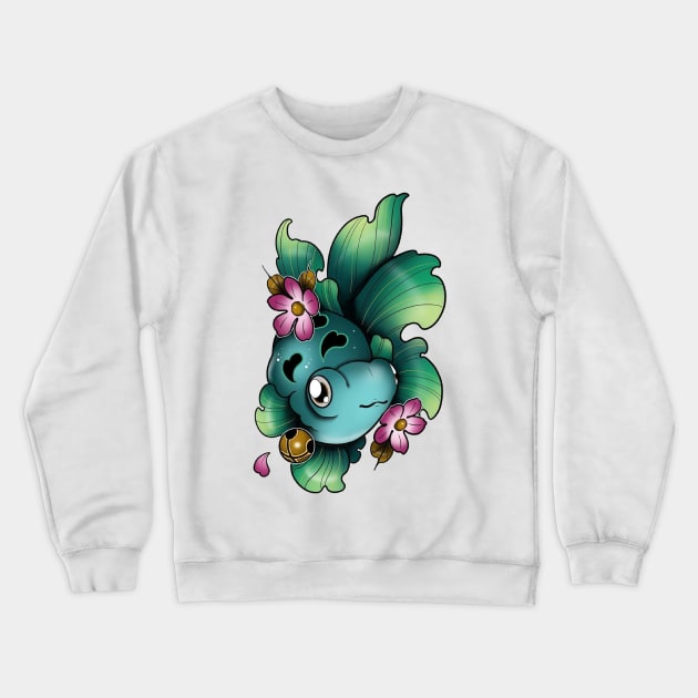 blue fish Crewneck Sweatshirt by Ninja banana